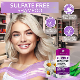 Bellisso sulfate-free hair shampoo emphasizing gentle cleansing for color-treated hair.