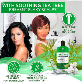 Bellisso Tea Tree Oil Conditioner label close-up highlights sulfate-free formula.