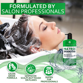 Bellisso Tea Tree Shampoo anti-dandruff action helps reduce flakes