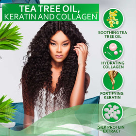 Bellisso Tea Tree Shampoo hair wash application for a fresh, non-greasy feel