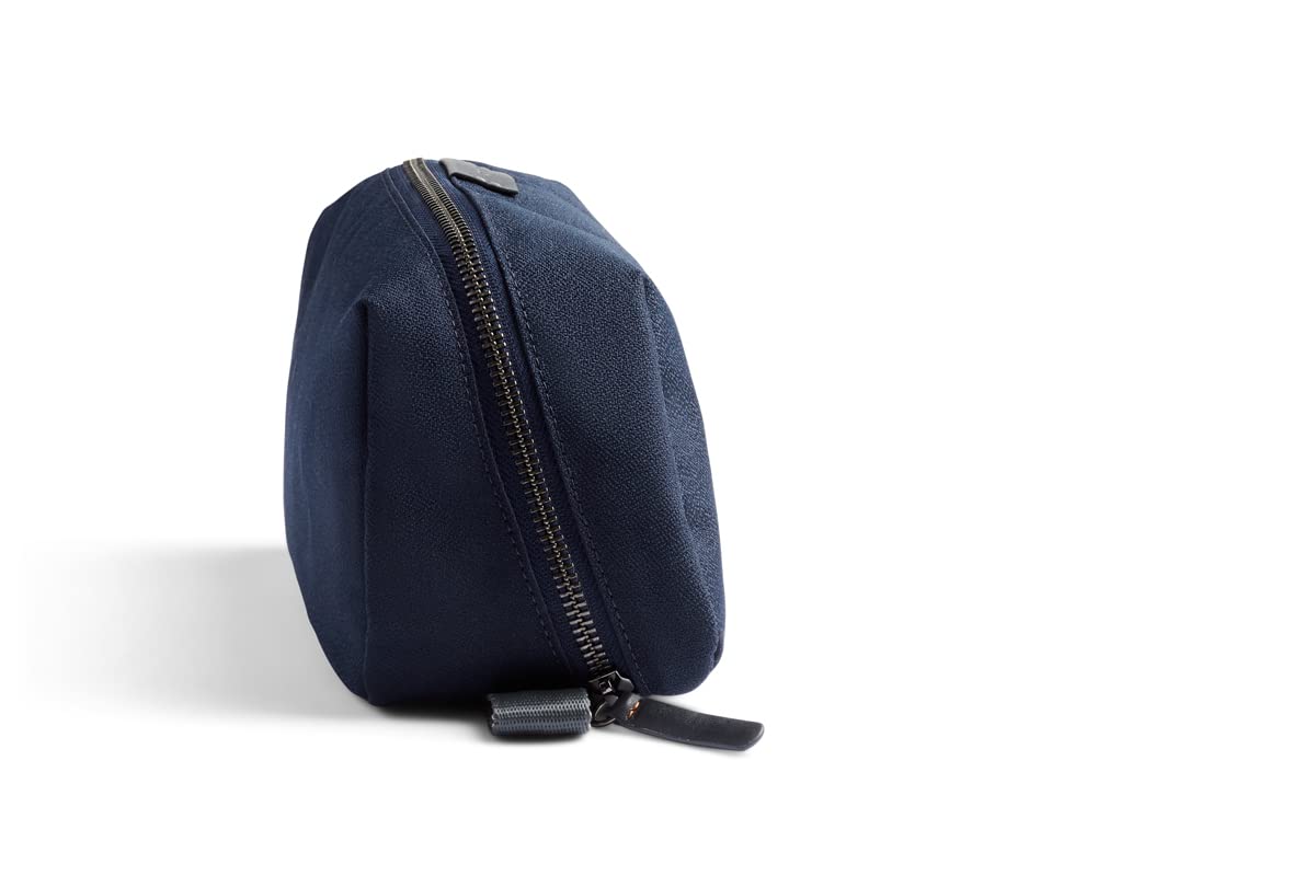 Bellroy Toiletry Kit Plus navy angled zipper for quick access