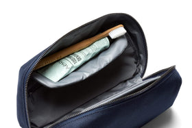 Bellroy Toiletry Kit Plus navy magnetic toothbrush shelf for electric toothbrush