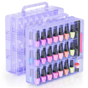 Beloving transparent nail polish organizer displaying 48 bottles for quick color selection.