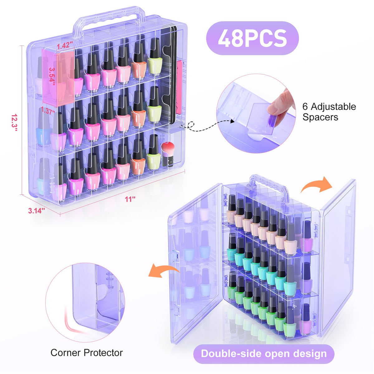 Beloving dust free storage keeps bottles protected and neatly arranged.