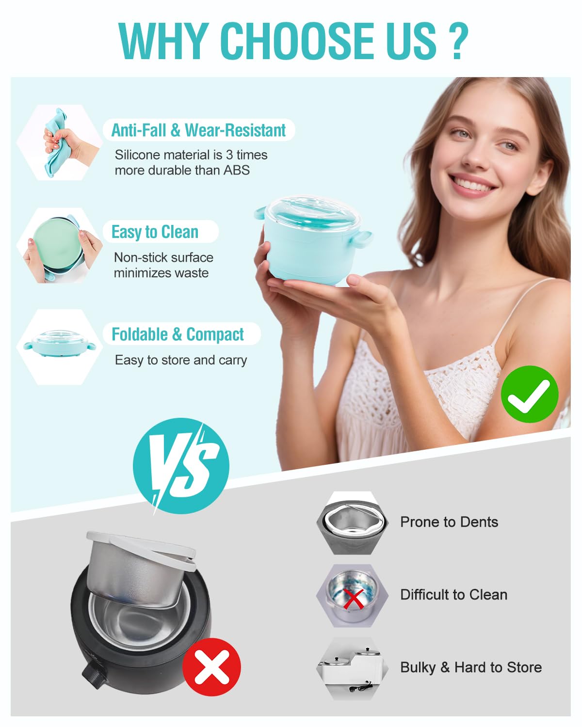 Beloving wax warmer with 18.6oz capacity for multi‑zone sessions