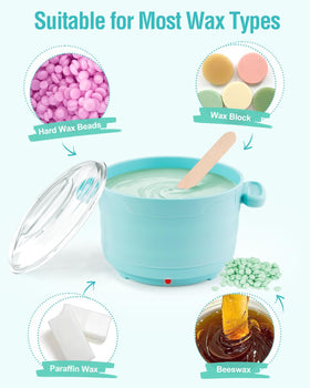 Beloving wax warmer compatible with hard, soft, strips, blocks, paraffin and beeswax