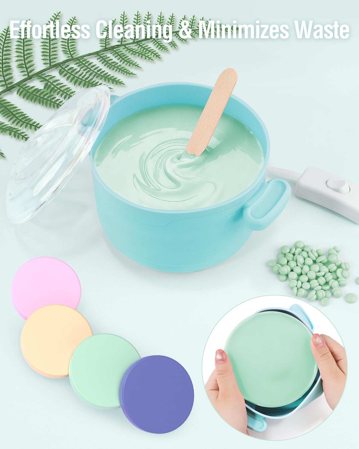 Beloving silicone wax warmer with non-stick surface for easy cleaning