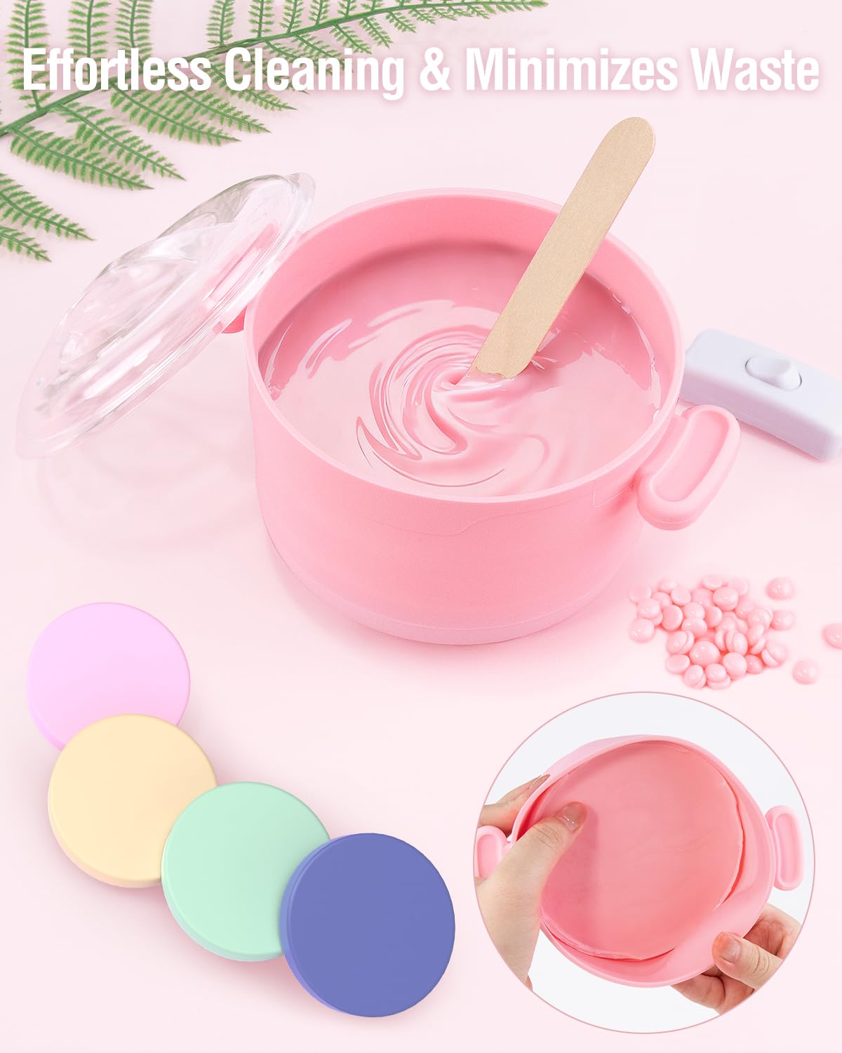 Beloving wax warmer supports hard wax beads, soft wax, beeswax, and more