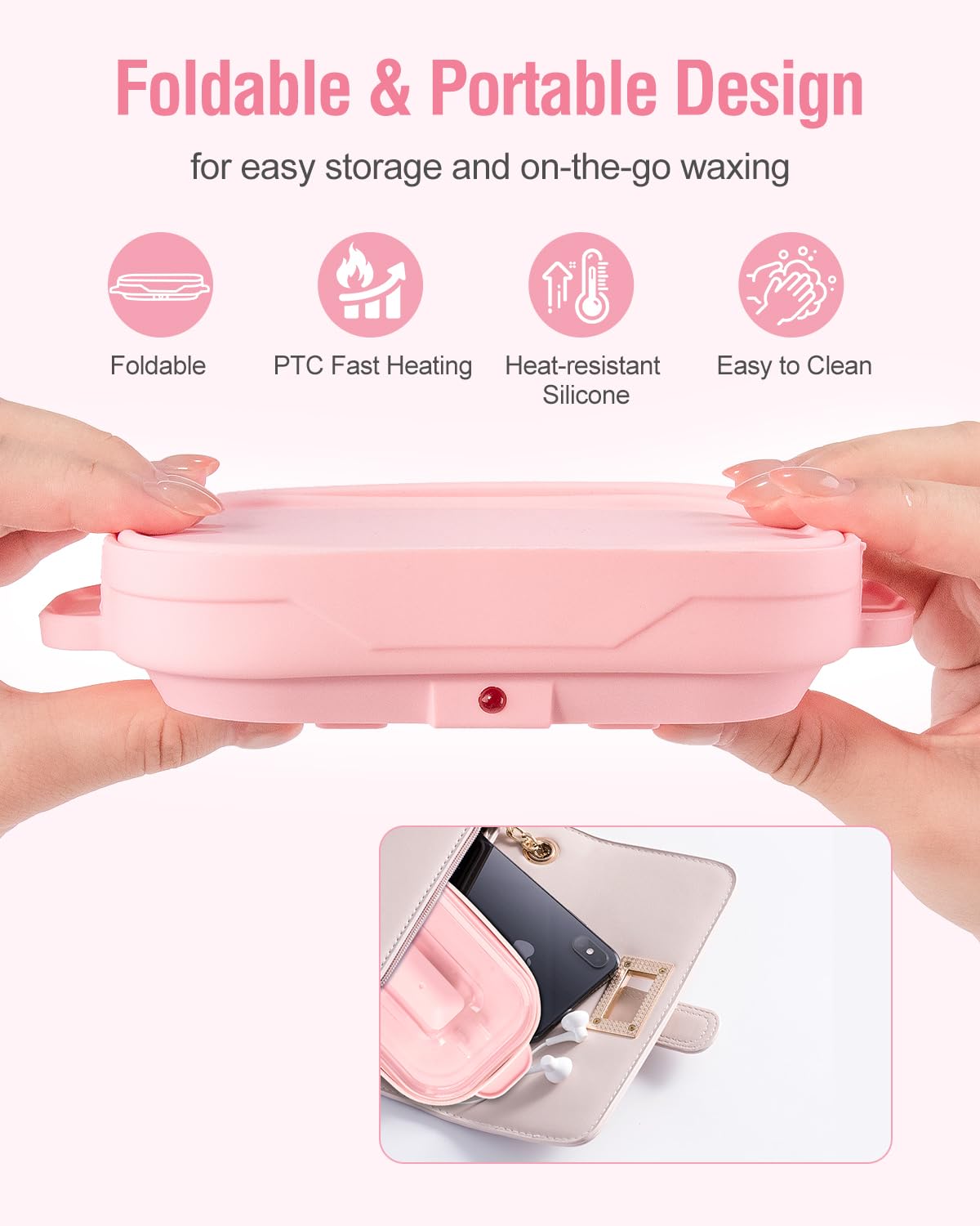 Beloving silicone wax warmer easy-clean interior and nonstick surfaces