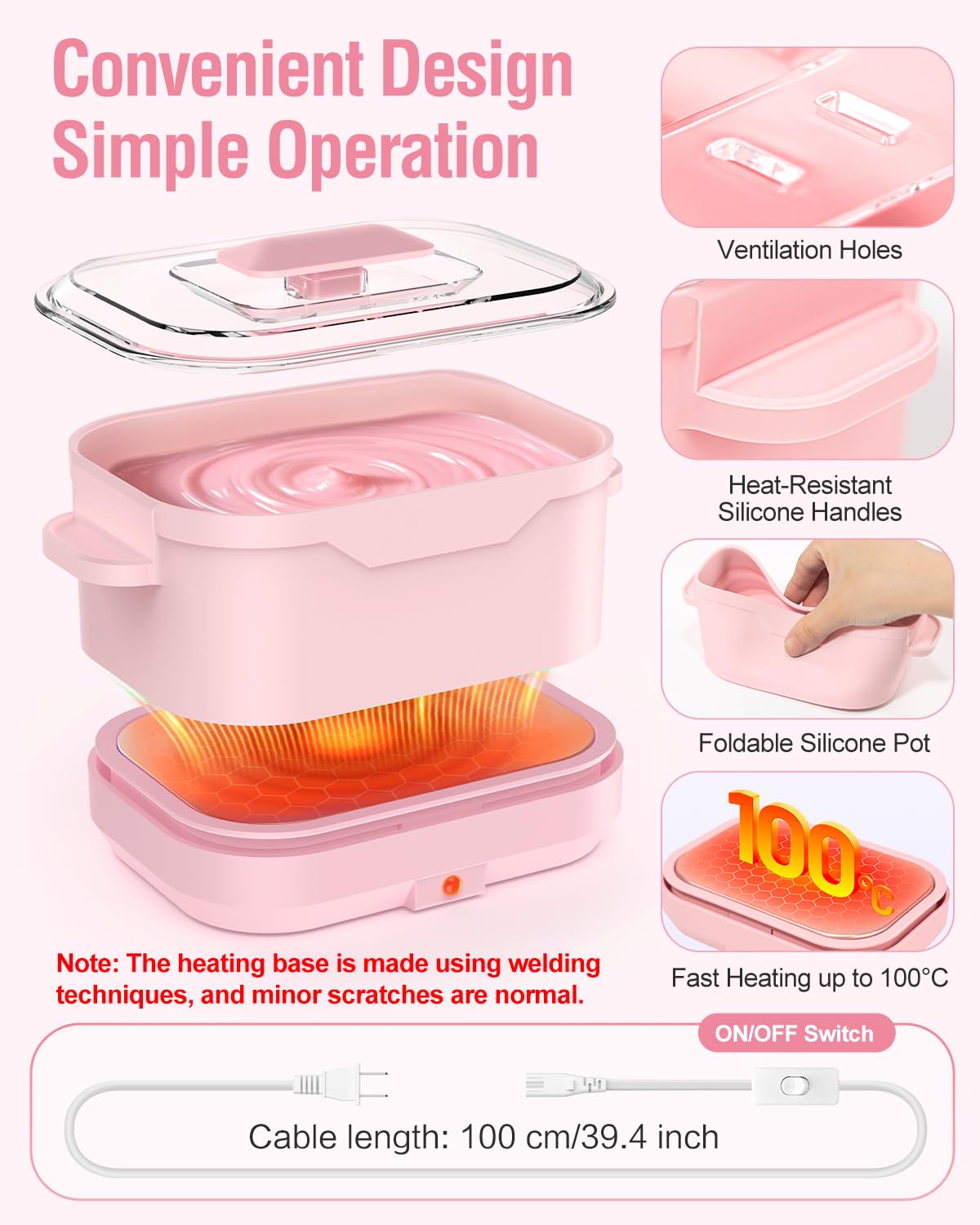 Beloving wax warmer one-button operation simple for beginners