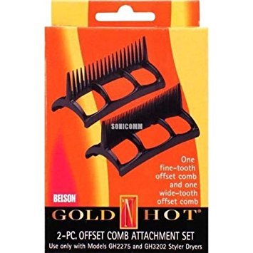 Belson Gold 'N Hot offset comb attachment for close-to-scalp styling and precise control