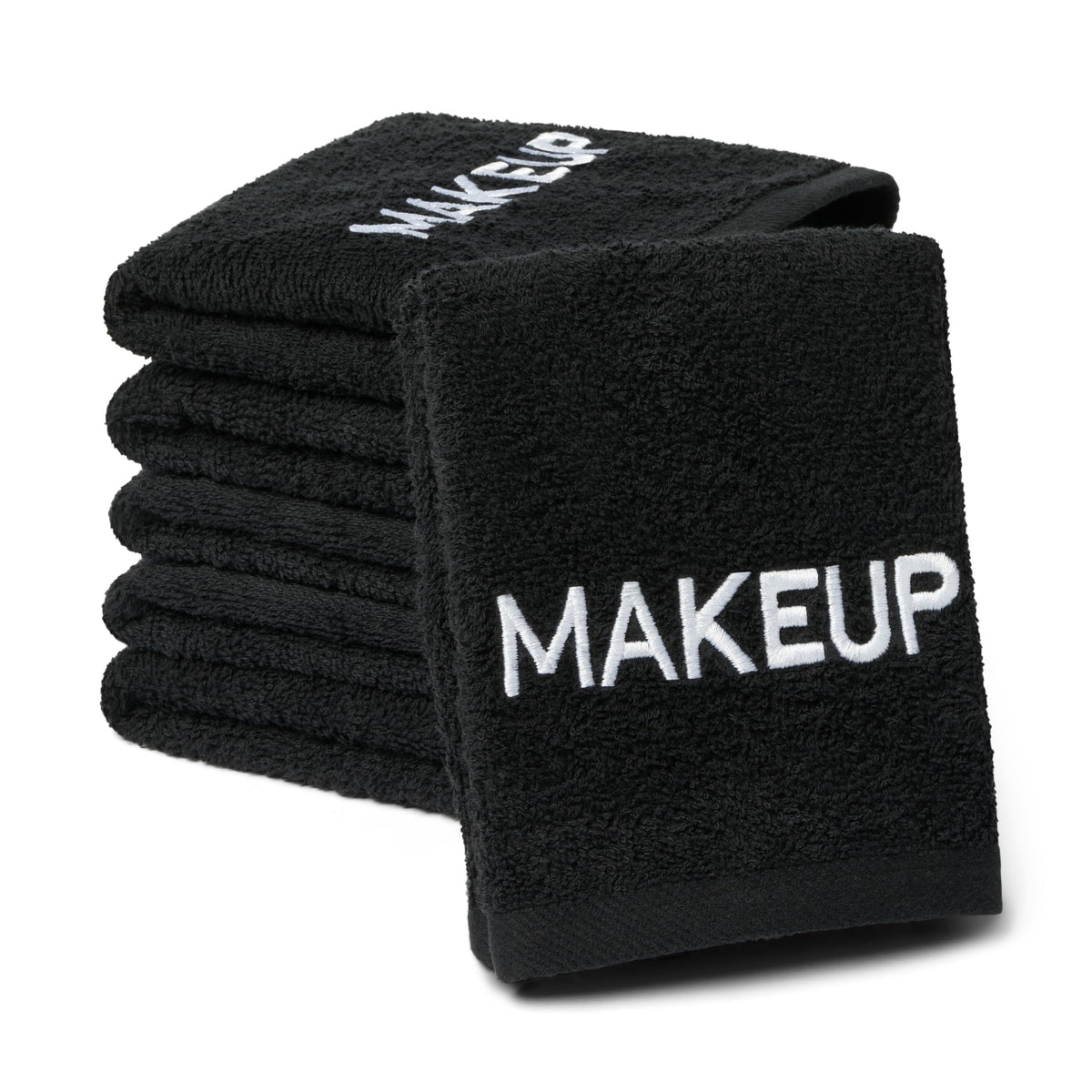 Ben Kaufman makeup remover washcloth 6-pack front view, soft cotton for gentle daily cleansing.