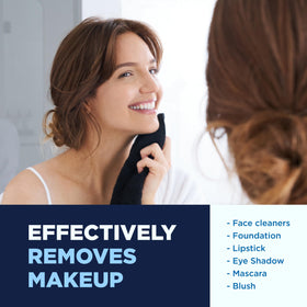 Ben Kaufman makeup remover washcloth black color, stain-concealing towel for a fresh look.