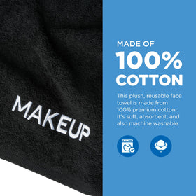 Ben Kaufman makeup remover washcloth closeup cotton texture, plush fibers for effective makeup removal.