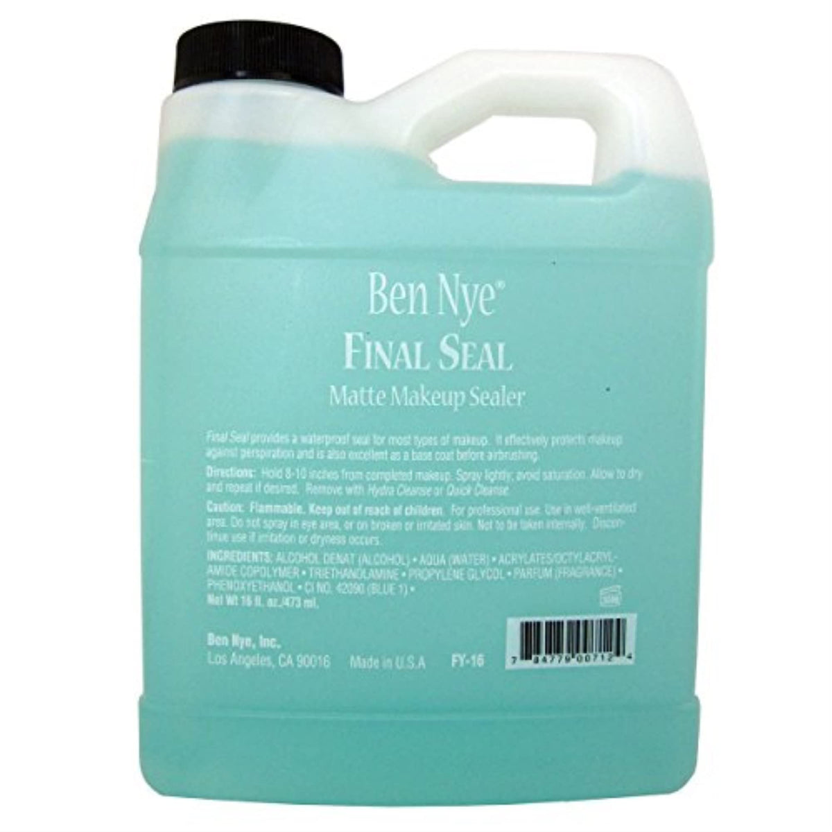 Ben Nye Final Seal waterproof top layer for makeup, ideal for sweat resistance.
