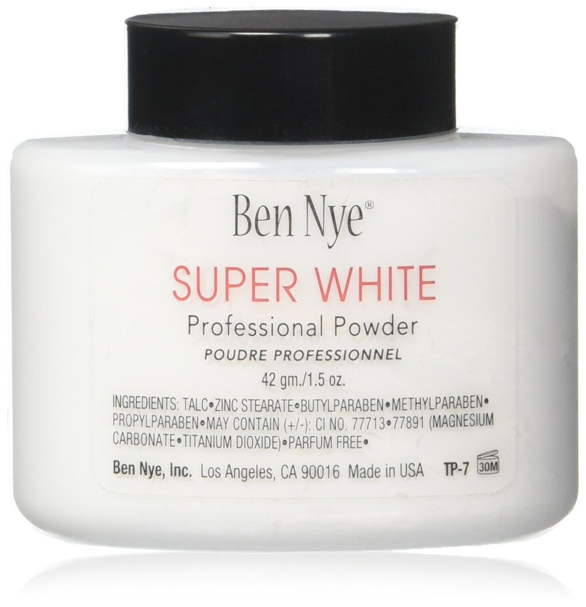 Ben Nye White Face Powder bottle sets makeup for clown and fantasy looks