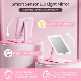Benbilry detachable 20X magnifying mirror aids detail work.