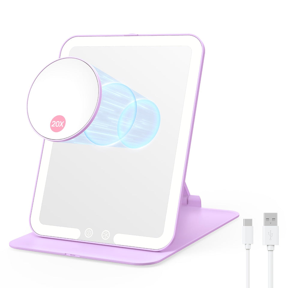 Benbilry foldable travel mirror shows compact design for easy on-the-go makeup