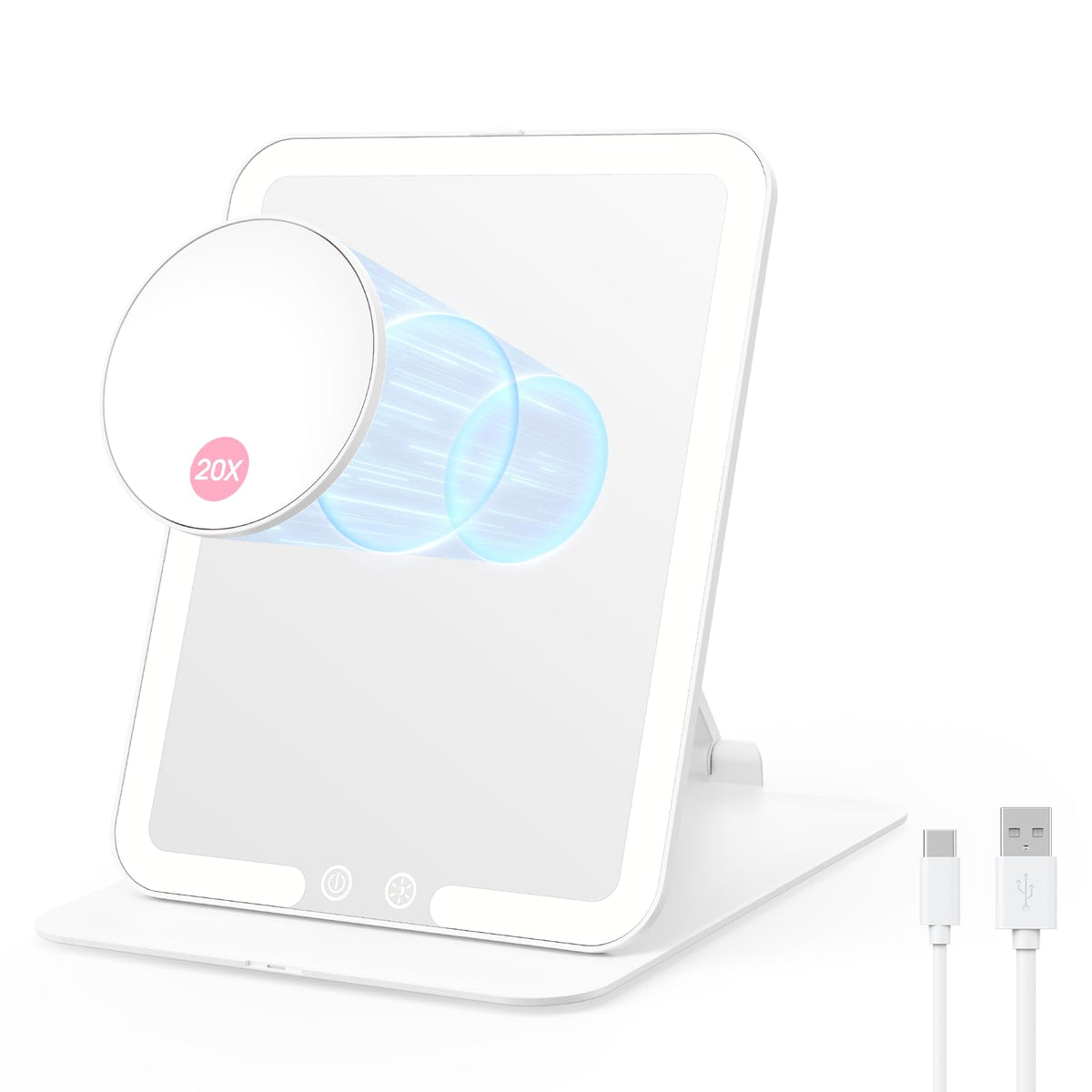 Benbilry foldable travel mirror with lights for precise on-the-go makeup