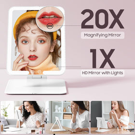 Benbilry rechargeable 1800mAh makeup mirror with USB-C charging