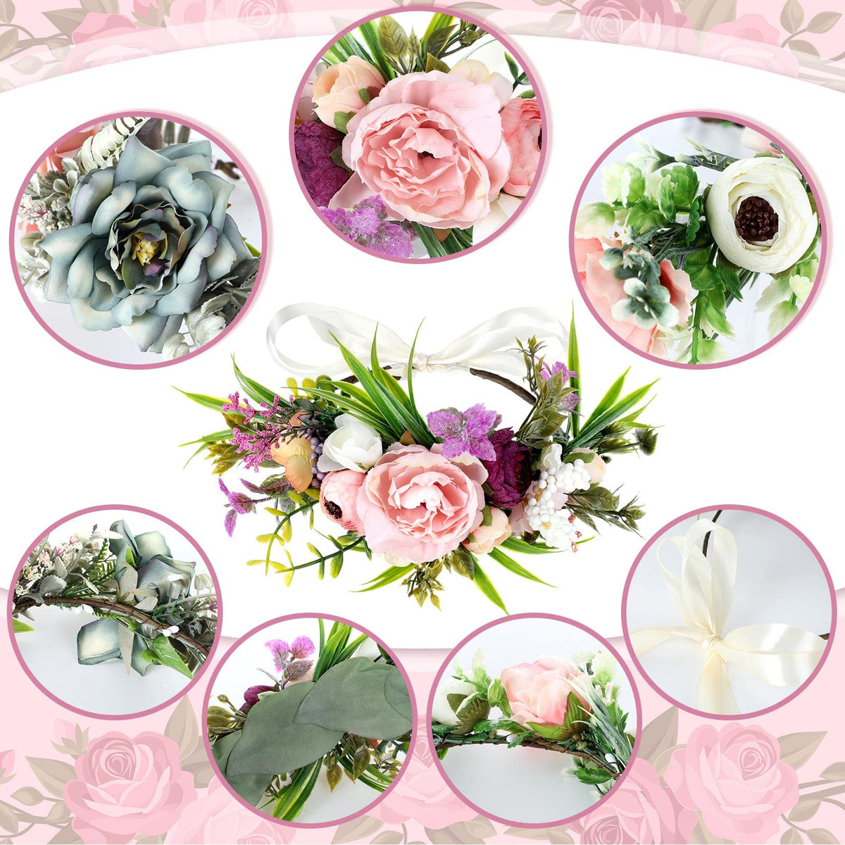 Bencailor flower crown suitable for weddings and parties to enhance charm