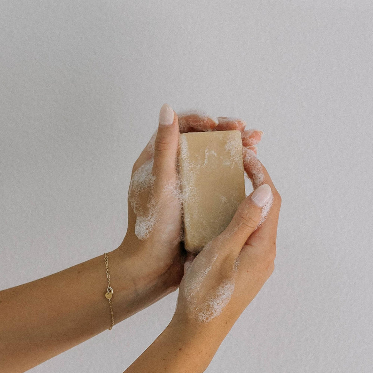 Bend Soap Company Tea Tree Goat Milk Soap application on skin care routine.