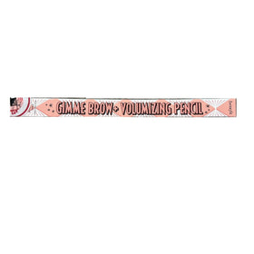 Benefit Gimme Brow+ brow pencil closeup shows fibers for natural fullness