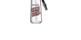 Benefit Gimme Brow swatch in shade 5 deep demonstrates tint and lift.