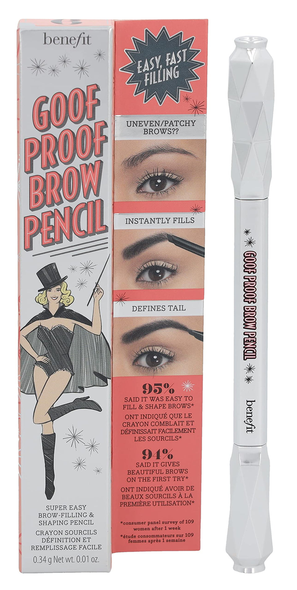 Benefit Goof Proof Brow Pencil No. 6 Deep tip close-up for precise brow definition.