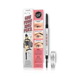 Benefit Goof Proof brow pencil tip delivers precise control for natural arches.