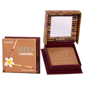 Benefit Hoola Caramel bronzer compact open showing powder for easy contour