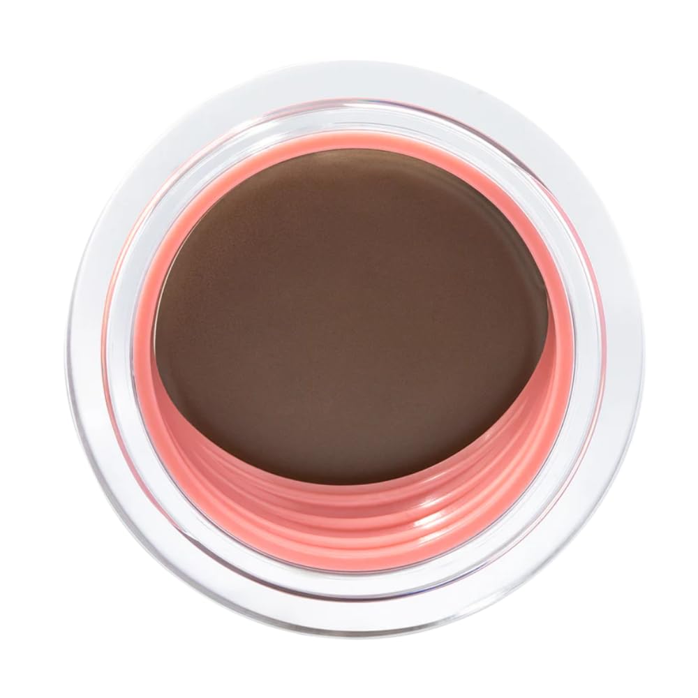 Benefit POWmade brow pomade swirl stroke demonstrating precise brow definition.