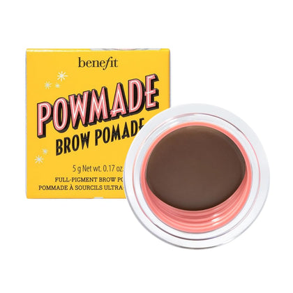 Benefit POWmade brow pomade tube closeup showing smooth, long-lasting color.