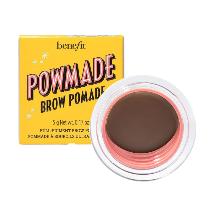 Benefit POWmade brow pomade tube closeup showing smooth, long-lasting color.