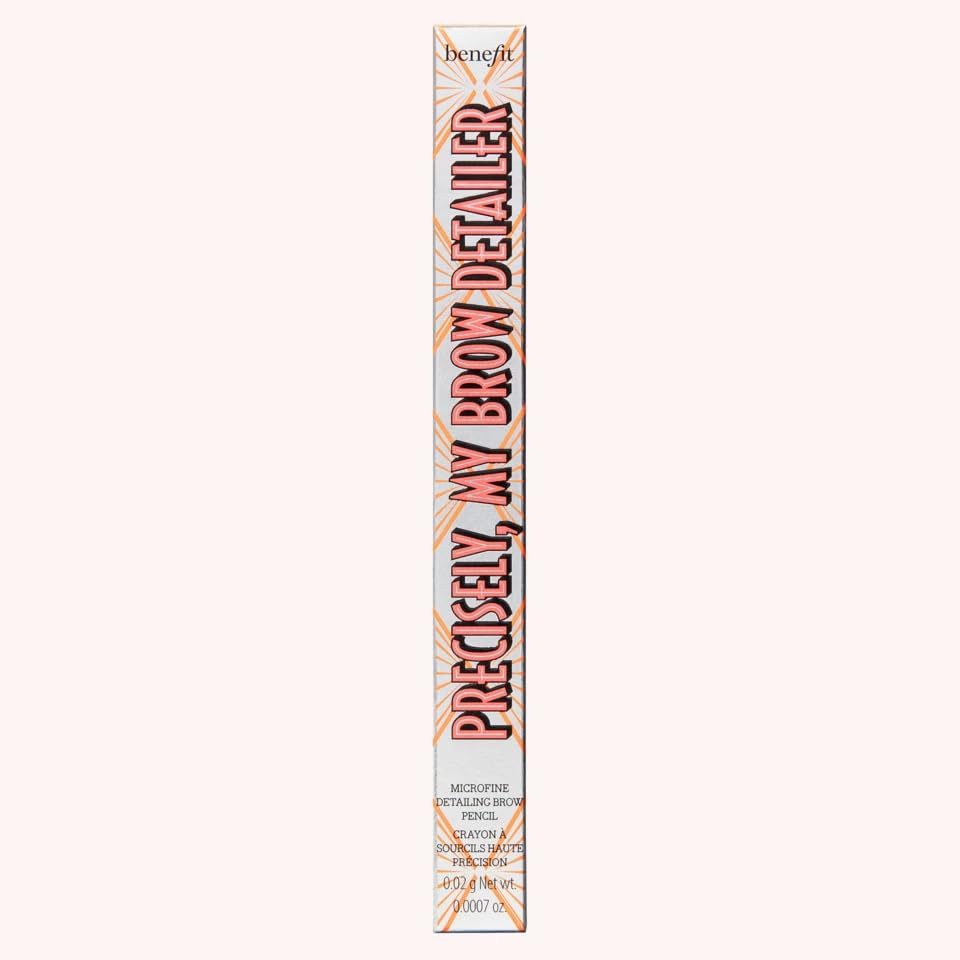 Benefit Precisely My Brow Detailer swatch in neutral medium brown for natural definition.