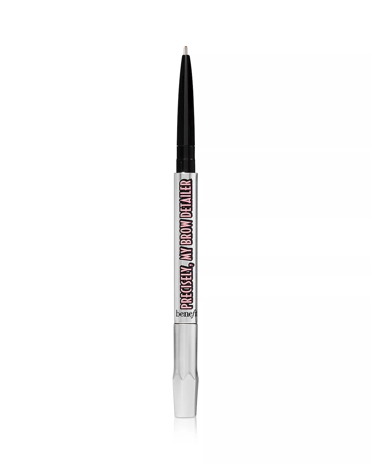 Benefit Precisely My Brow Detailer tip close-up showing microfine precision for natural lines.