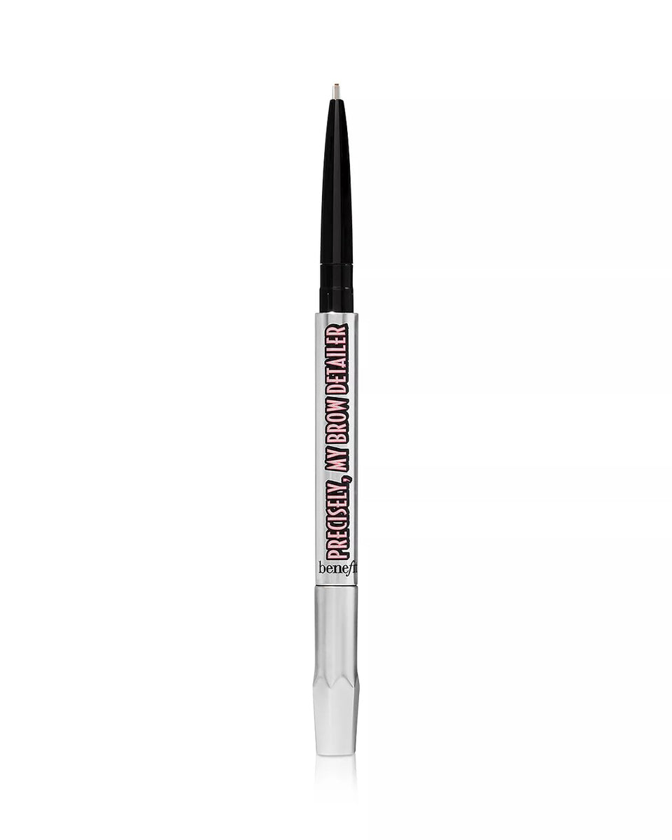 Benefit Precisely My Brow Detailer tip close-up showing microfine precision for natural lines.