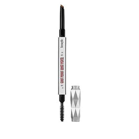 Benefit Precisely My Brow Pencil blending spoolie in use on brow for seamless blend