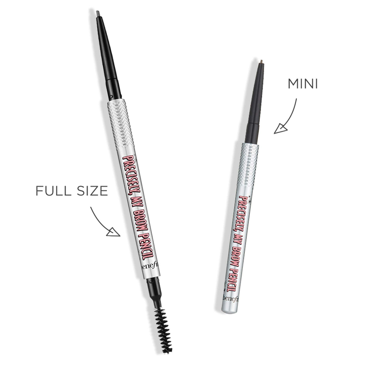 Benefit Precisely, My Brow Pencil travel-size packaging for on-the-go touch-ups.