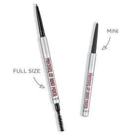 Benefit Precisely, My Brow Pencil travel-size packaging for on-the-go touch-ups.