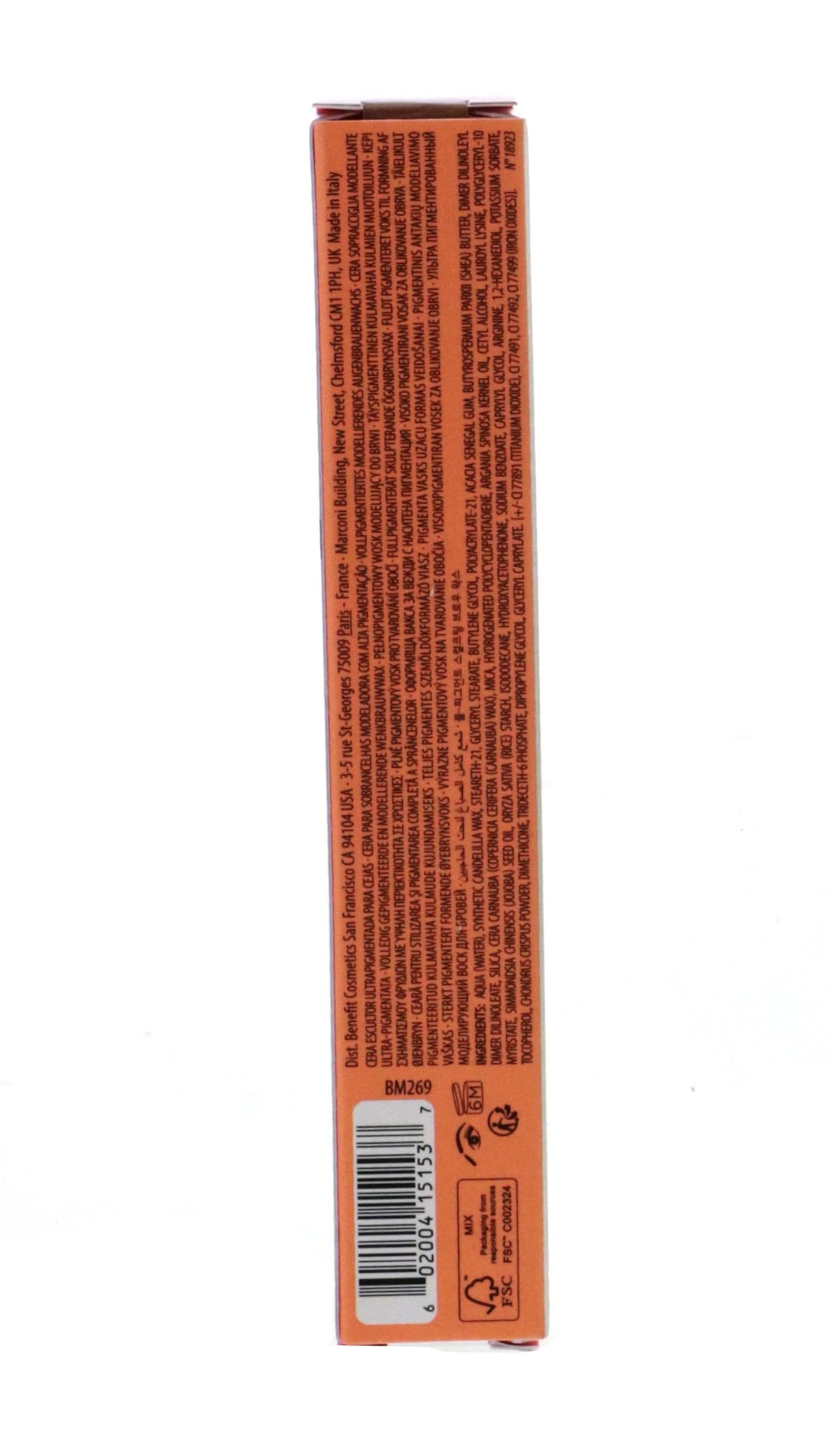 Benefit Precisely My Brow Wax shade 3 Warm Light Brown on brows for natural definition.
