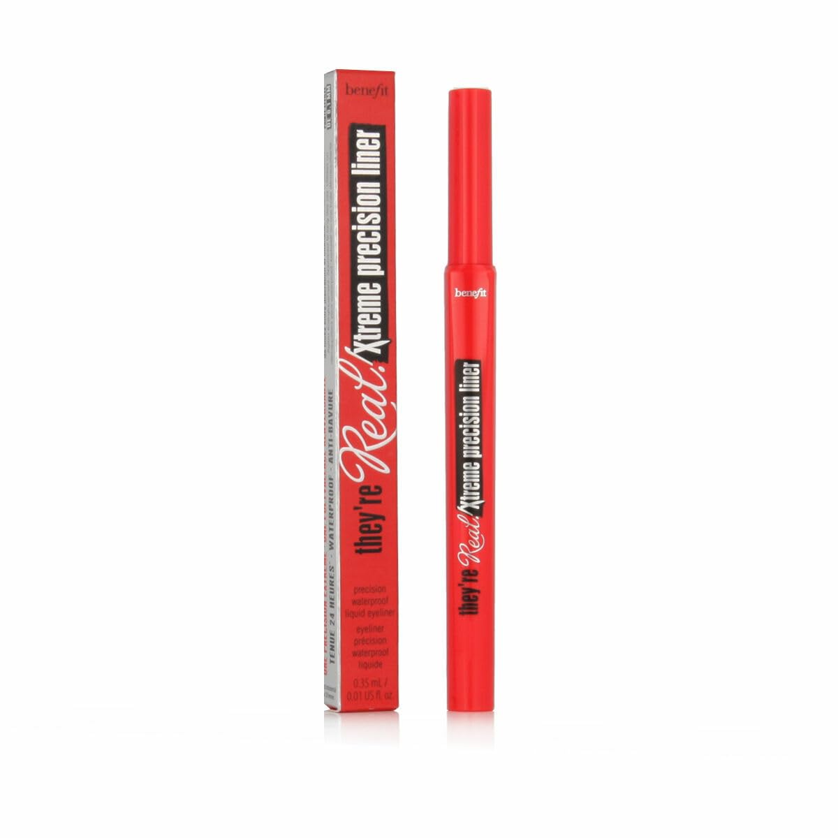 Benefit They're Real! Extreme precision waterproof eyeliner close-up on the brush tip.
