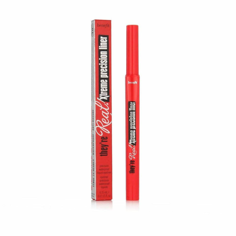 Benefit They're Real! Extreme precision waterproof eyeliner close-up on the brush tip.