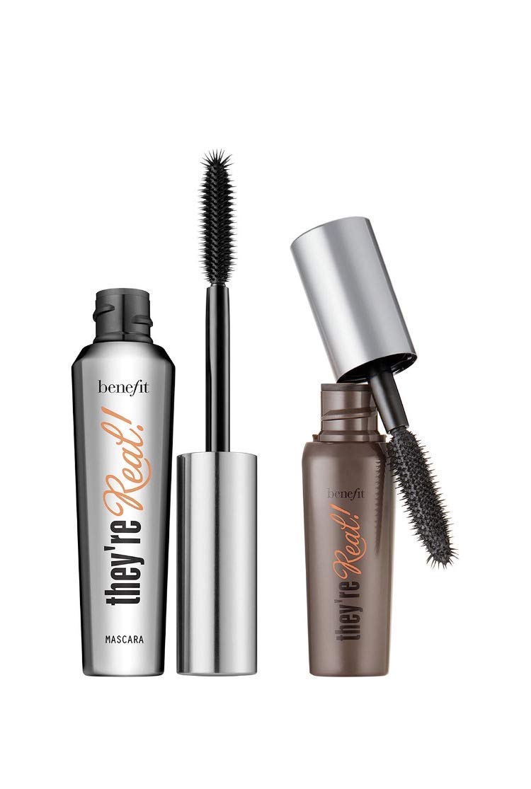 Benefit They're Real mascara full-size jet black bottle boosts length and definition.