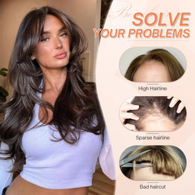 Benehair care-friendly bangs blend with natural hair