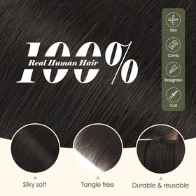 Benehair clip-in extensions ready for heat styling to match any look.