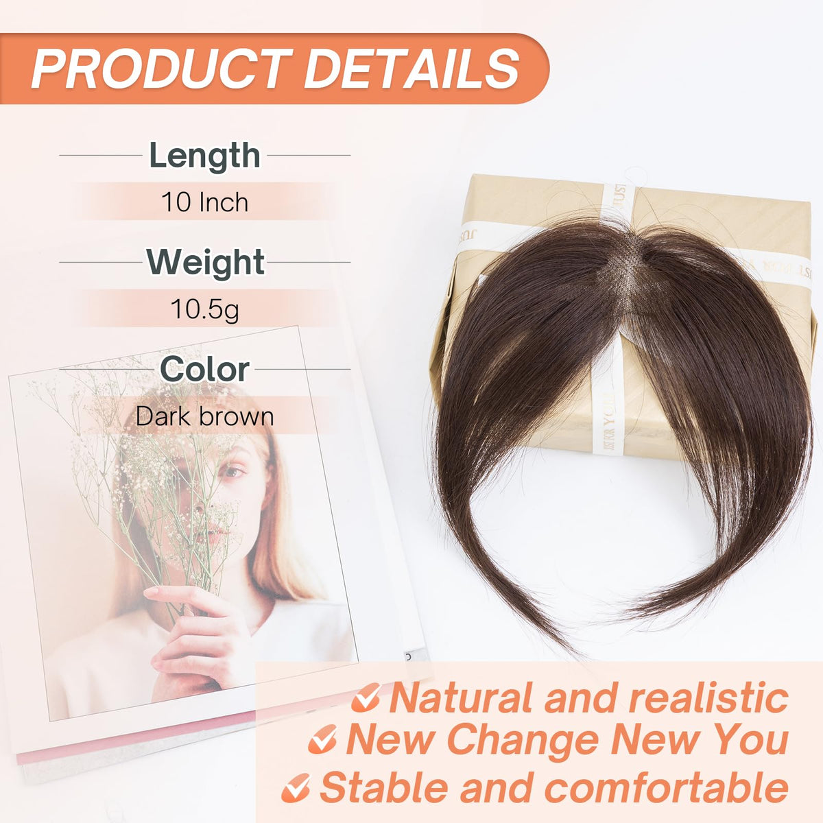 Benehair human hair bangs enables easy styling and longevity