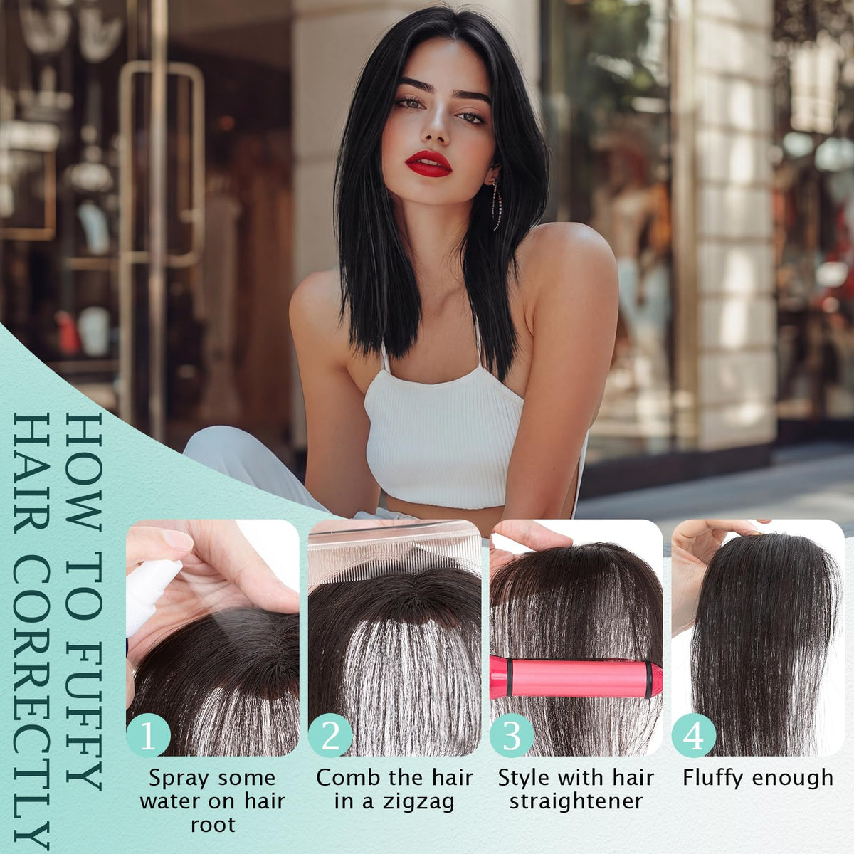 Benehair storage on a hair stand helps maintain shape between uses.