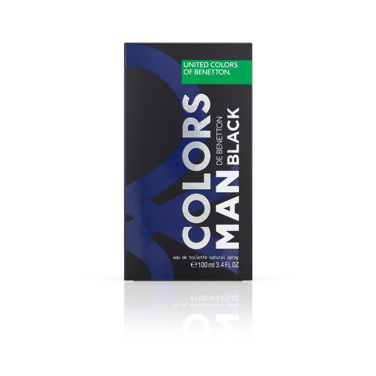 Benetton Colors Man Black label detail suggesting classic elegance.