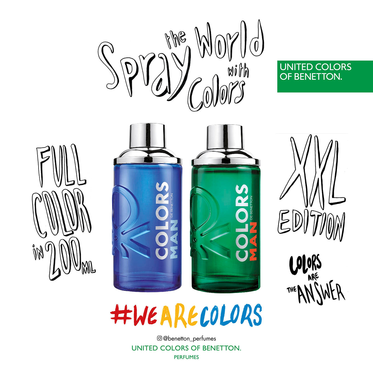 Benetton Colors Man Blue gift-ready packaging promotes thoughtful gifting.
